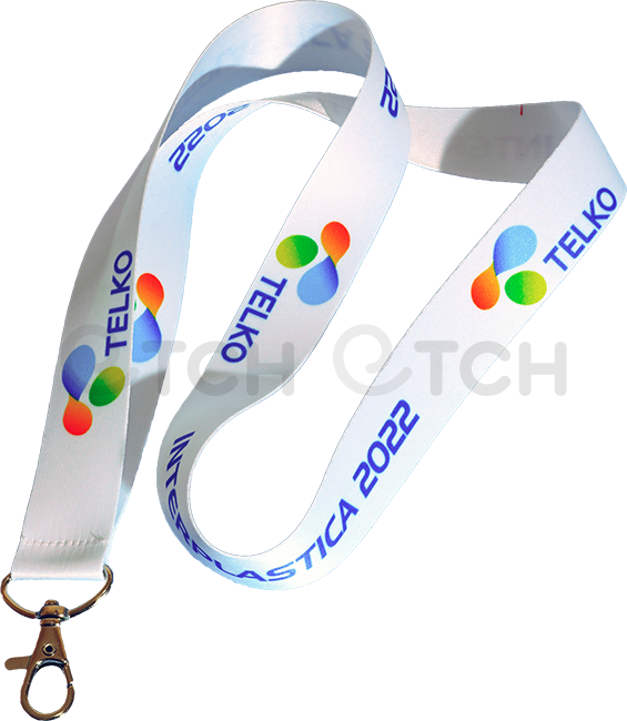 Лента для бейджа с полноцветной, односторонней печатью логотипа