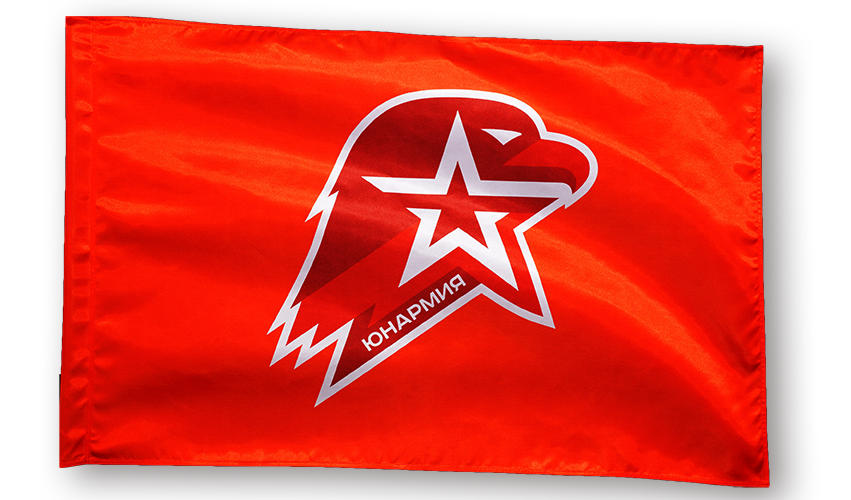 Фото флага Юнармии на шелке