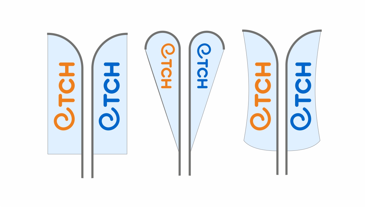 Пример верстки макетов мобильных флагов: Парус, Виндер, Крыло, Бич, Перо